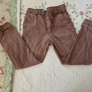 COTTON ON KIDS- SIZE 6- DARK TAN PANTS/SLACKS -ELASTIC WAIST BAND  ANKLES